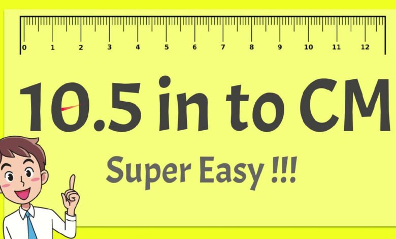 10.5 in to cm