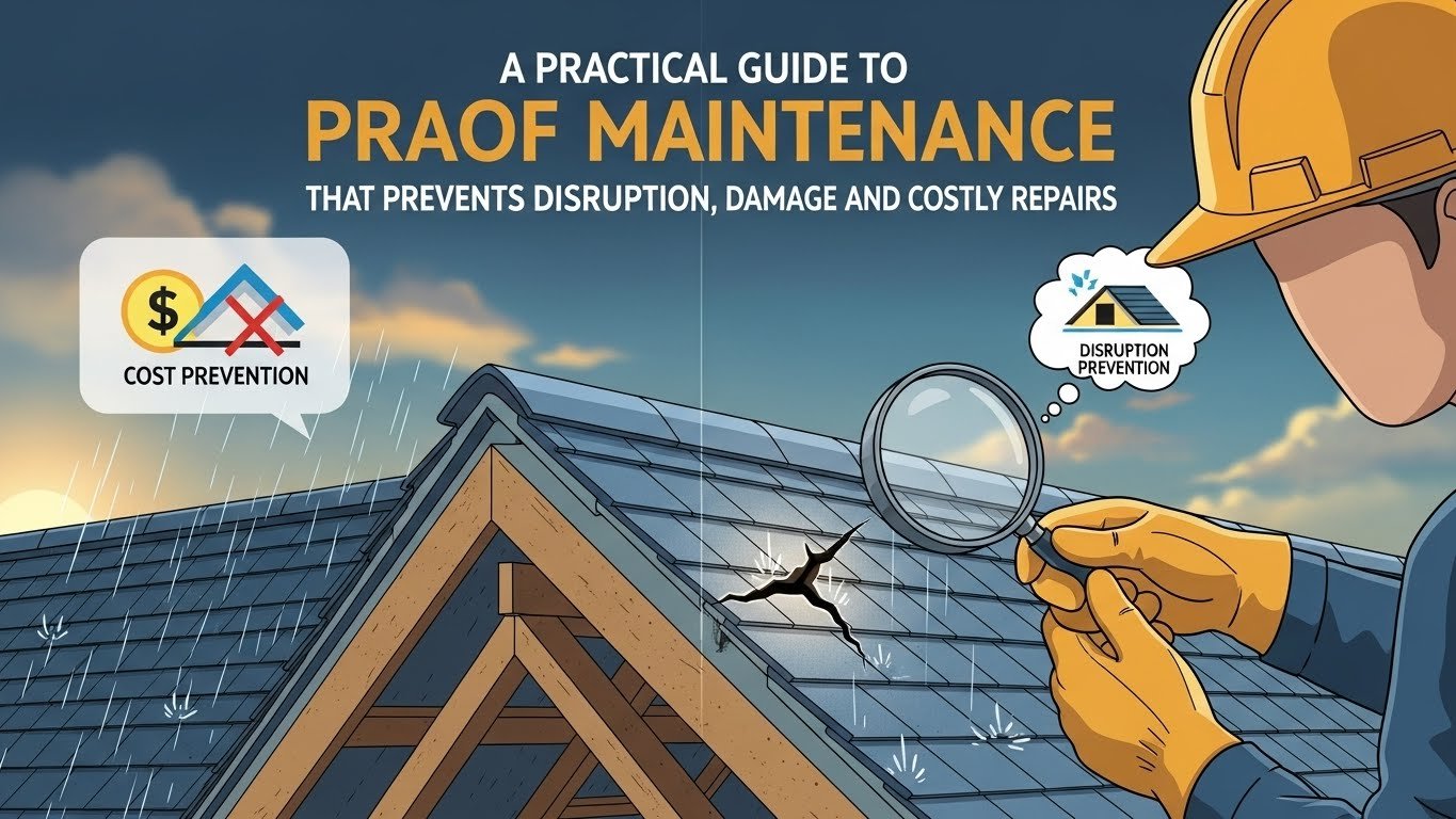 A Practical Guide to Roof Maintenance That Prevents Disruption, Damage, and Costly Repairs