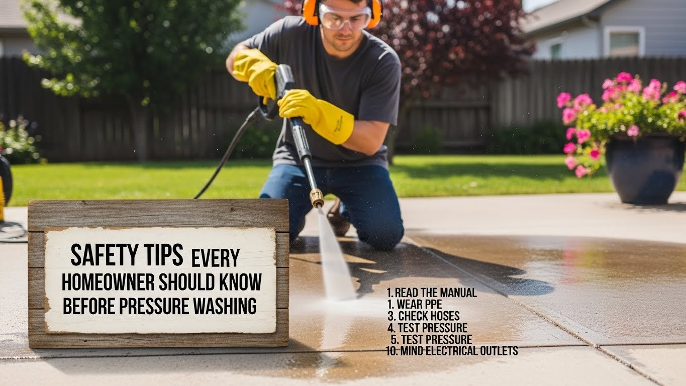 Safety Tips Every Homeowner Should Know Before Pressure Washing